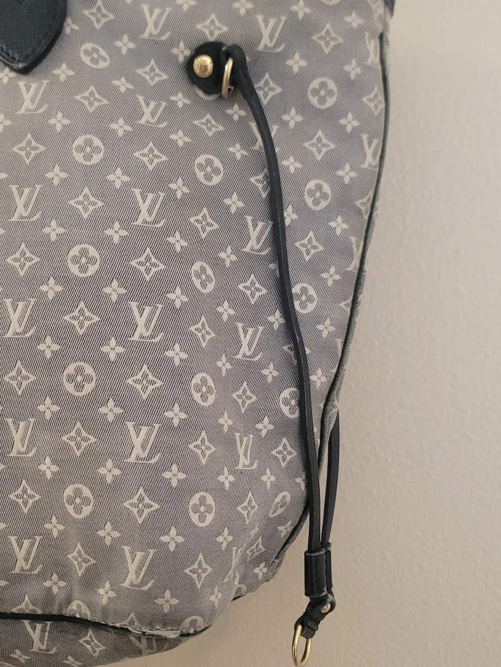 Auth Louis Vuitton M40514 Monogram Idylle Neverfull MM Tote Bag Encre LV